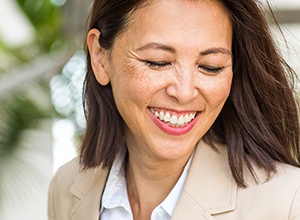 woman smiling