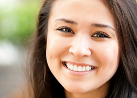 woman smiling happy white teeth