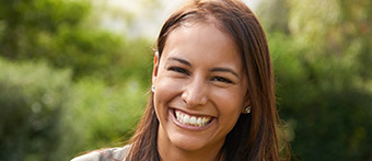 girl with bright white smile