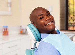 smiling male dental patient