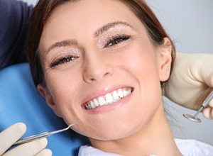 smiling dental patient