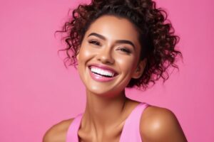 Woman with bright, radiant smile